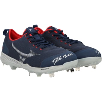 Drake Baldwin Atlanta Braves Autographed Player-Issued Navy Mizuno Cleats from the 2026 MLB Season