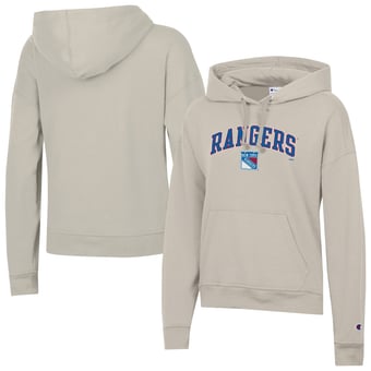 Women's Champion Oatmeal New York Rangers  Arch Logo Hoodie