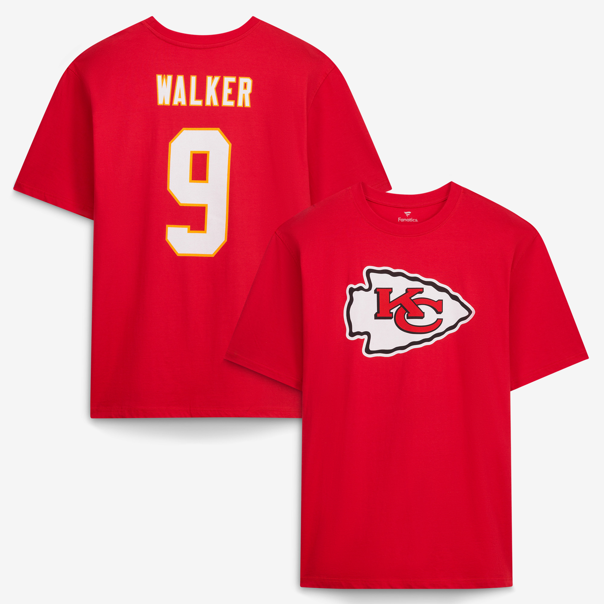 Men's Fanatics Kenneth Walker III Red Kansas City Chiefs Big & Tall Name & Number T-Shirt