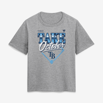 Women's Gray Tampa Bay Rays 2026 MLB Division Series Champions Locker Room Take October T-Shirt