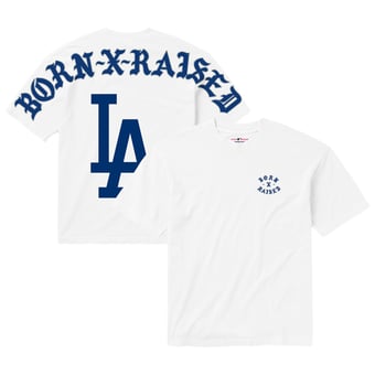 Unisex Born x Raised White Los Angeles Dodgers Eyebuster T-Shirt