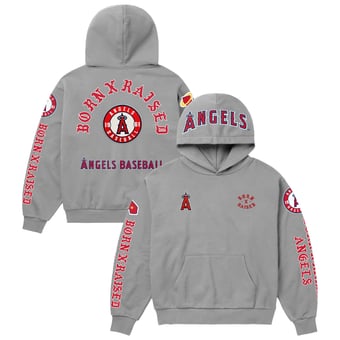 Unisex Born x Raised Gray Los Angeles Angels Moneyball Hoodie