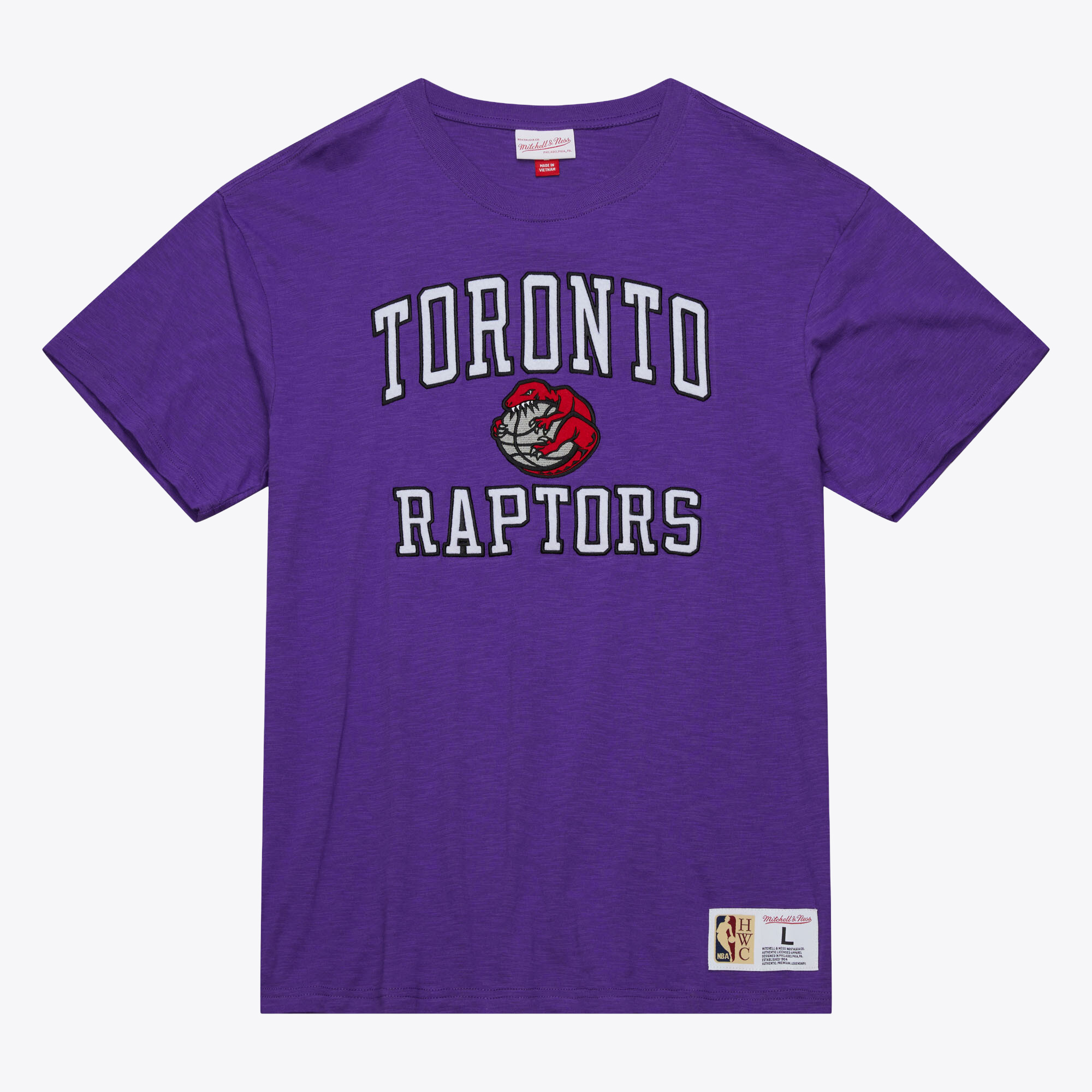Men's Mitchell & Ness Purple Toronto Raptors Hardwood Classics Legendary Slub T-Shirt
