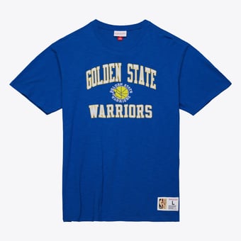 Men's Mitchell & Ness  Royal Golden State Warriors Hardwood Classics Legendary Slub T-Shirt