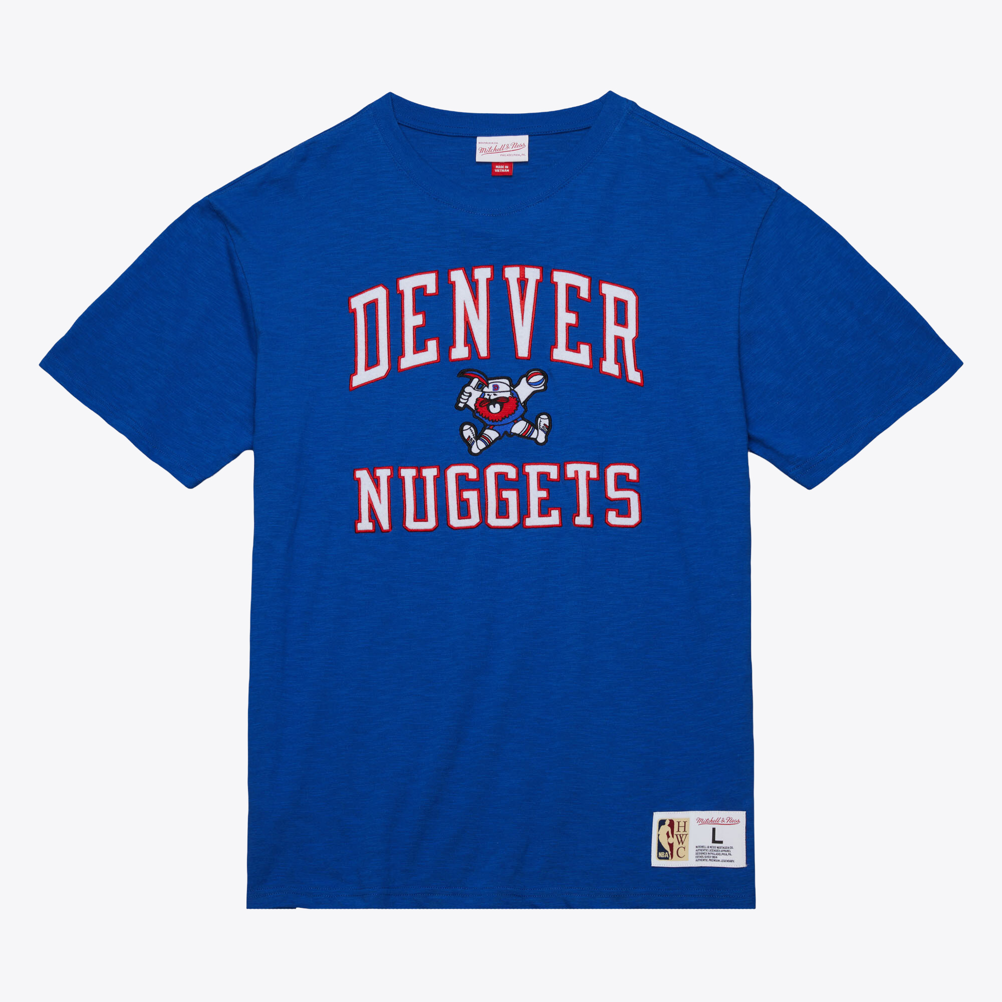 Men's Mitchell & Ness Royal Denver Nuggets Hardwood Classics Legendary Slub T-Shirt