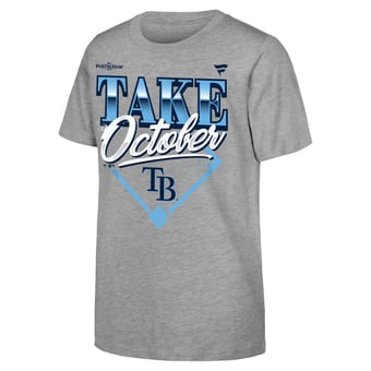 Youth Fanatics Heather Gray Tampa Bay Rays 2026 American League Division Series Champions Locker Room T-Shirt