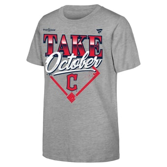 Youth Fanatics Heather Gray Cleveland Guardians 2026 American League Division Series Champions Locker Room T-Shirt