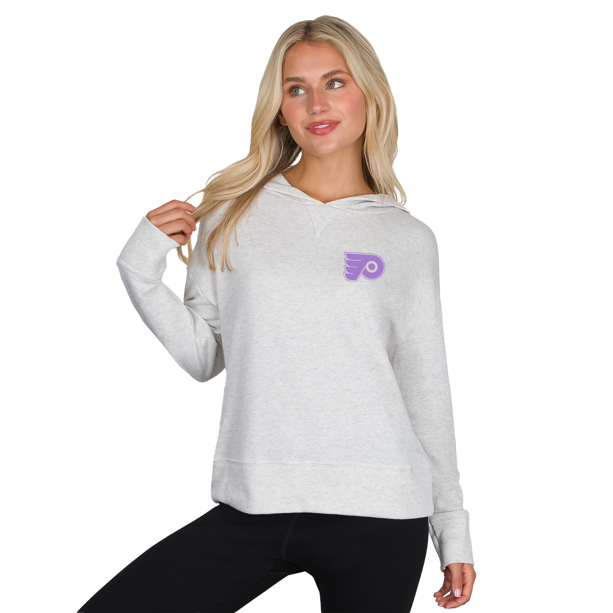 Women’s Concepts Sport Oatmeal Philadelphia Flyers Mainstream French Terry Tri-Blend Hoodie