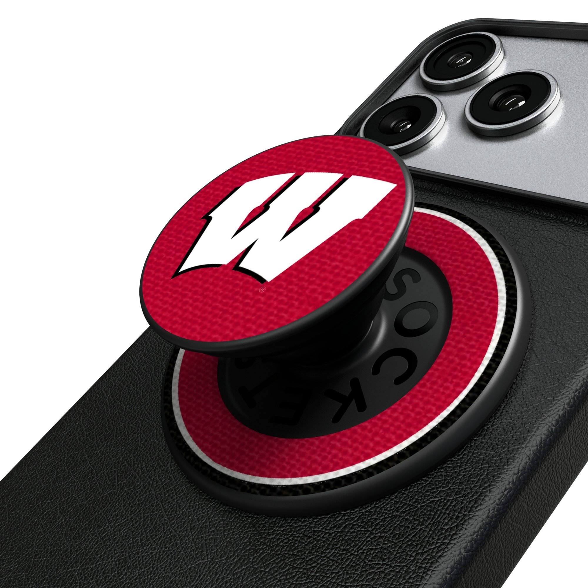 Keyscaper Wisconsin Badgers PopSockets Magnetic Phone Grip & Stand