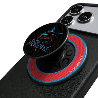 Keyscaper Miami Marlins PopSockets Magnetic Phone Grip & Stand