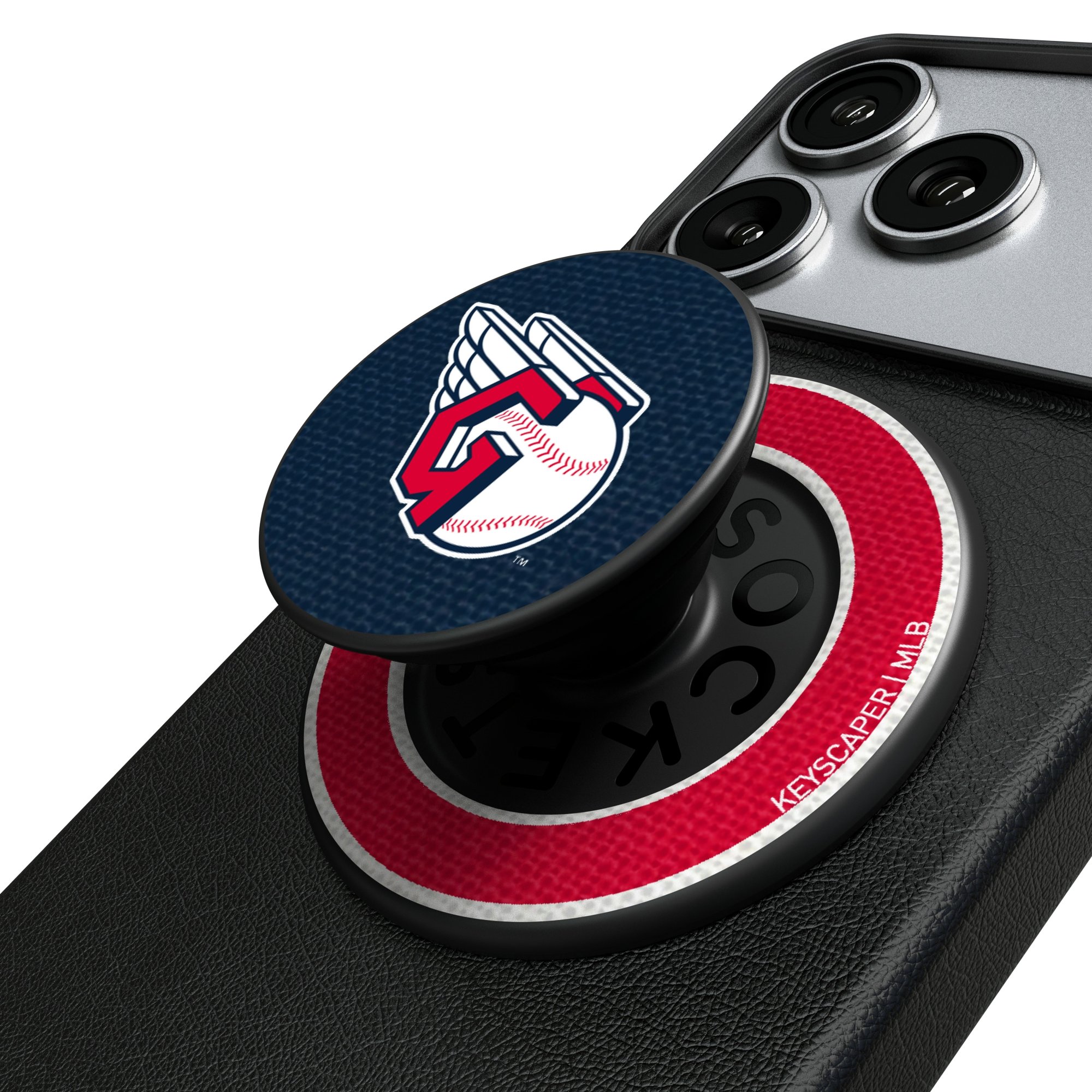 Keyscaper Cleveland Guardians PopSockets Magnetic Phone Grip & Stand