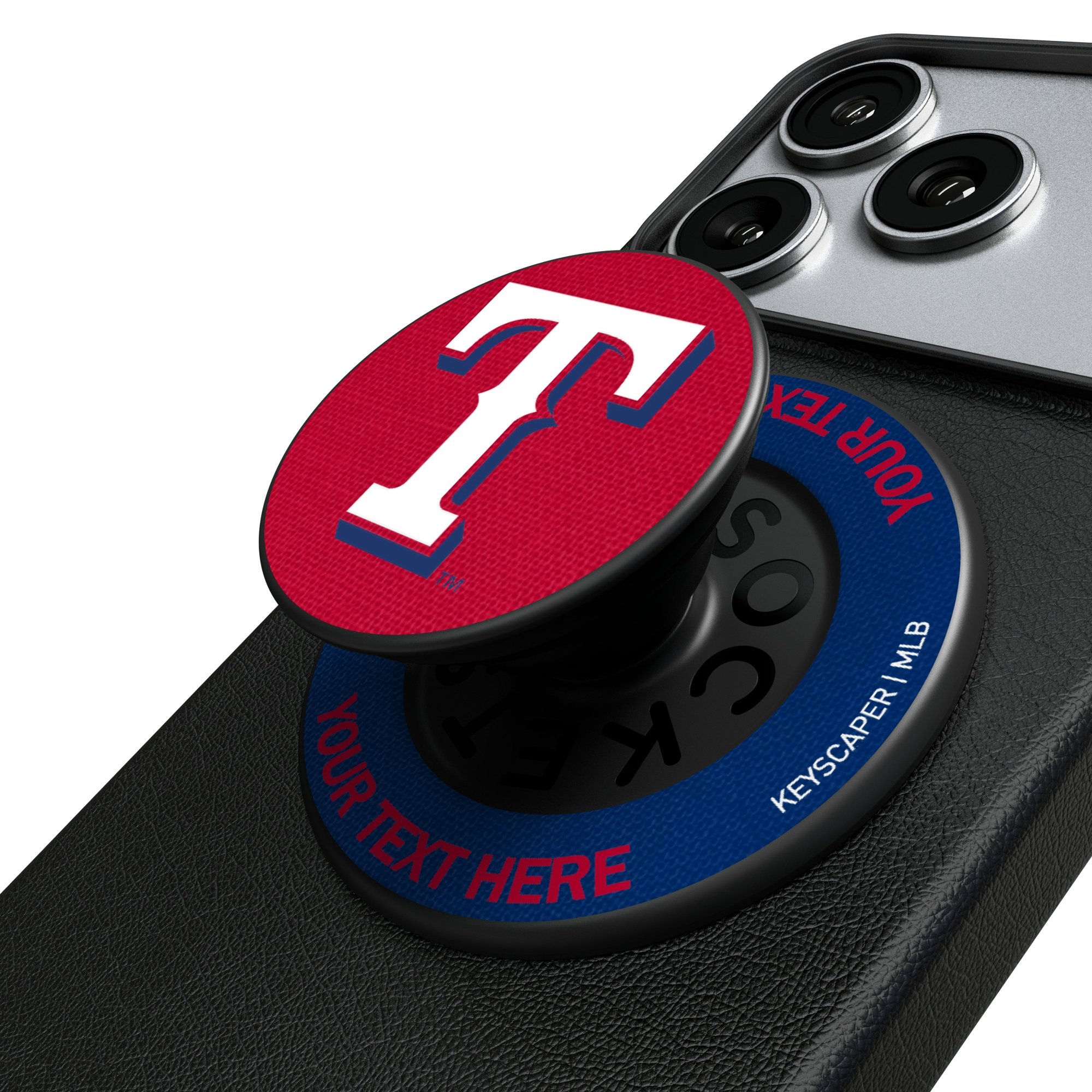 Keyscaper Texas Rangers Personalized PopSockets Magnetic Phone Grip & Stand