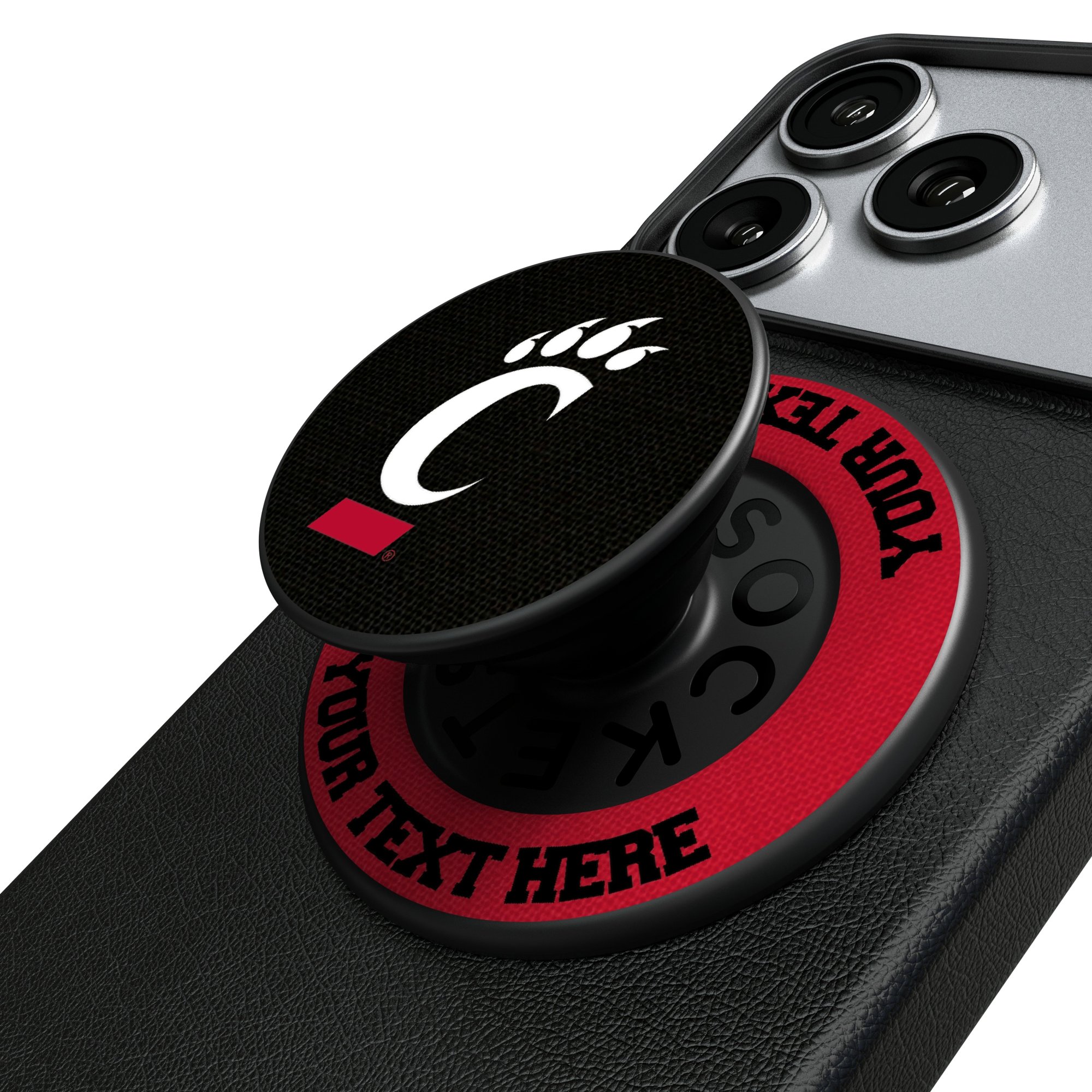 Keyscaper Cincinnati Bearcats Personalized PopSockets Magnetic Phone Grip & Stand