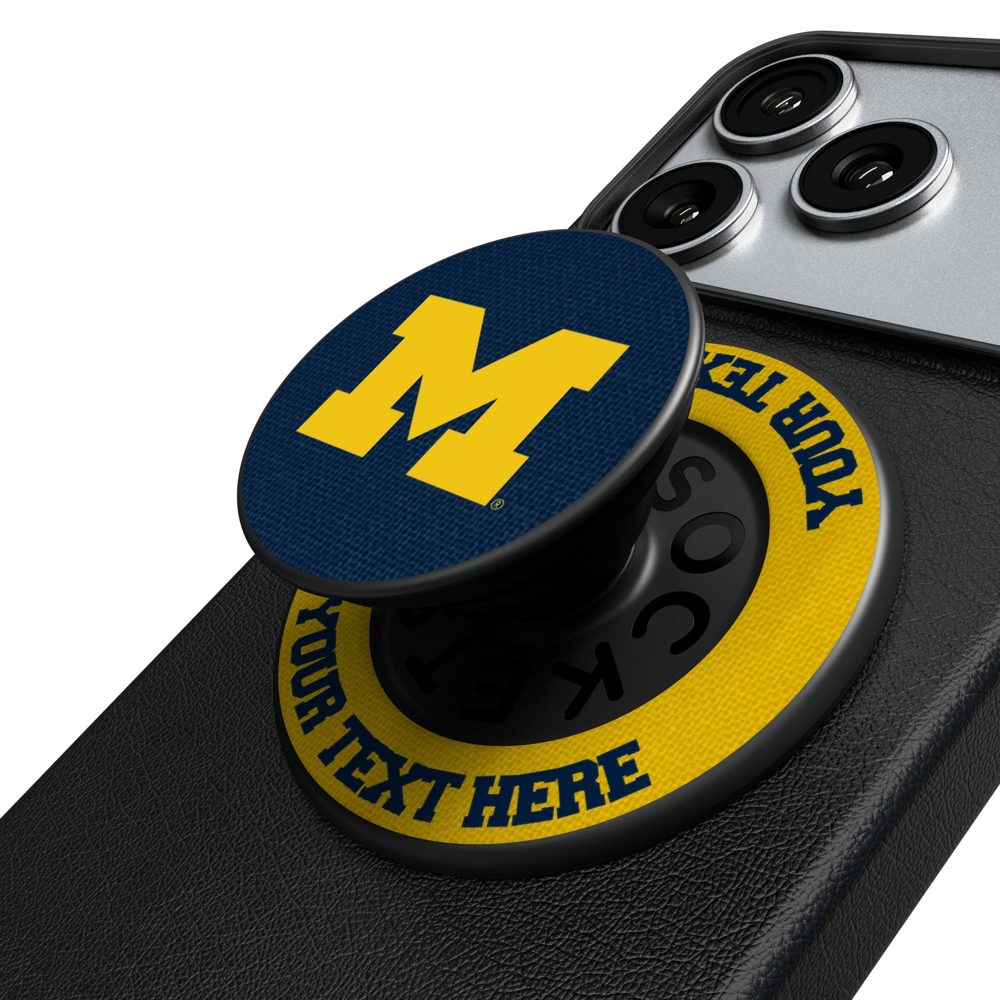 Keyscaper Michigan Wolverines Personalized PopSockets Magnetic Phone Grip & Stand