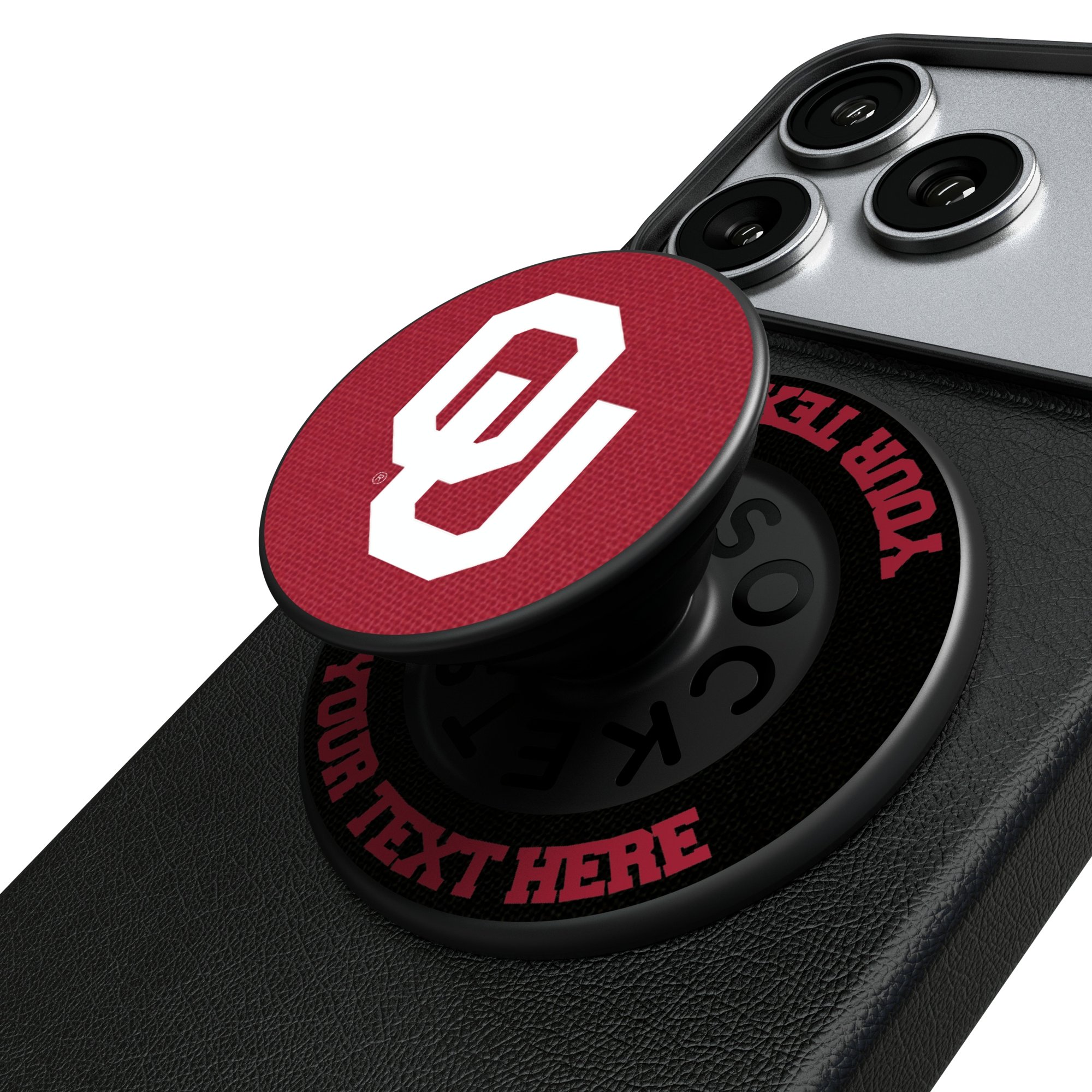 Keyscaper Oklahoma Sooners Personalized PopSockets Magnetic Phone Grip & Stand