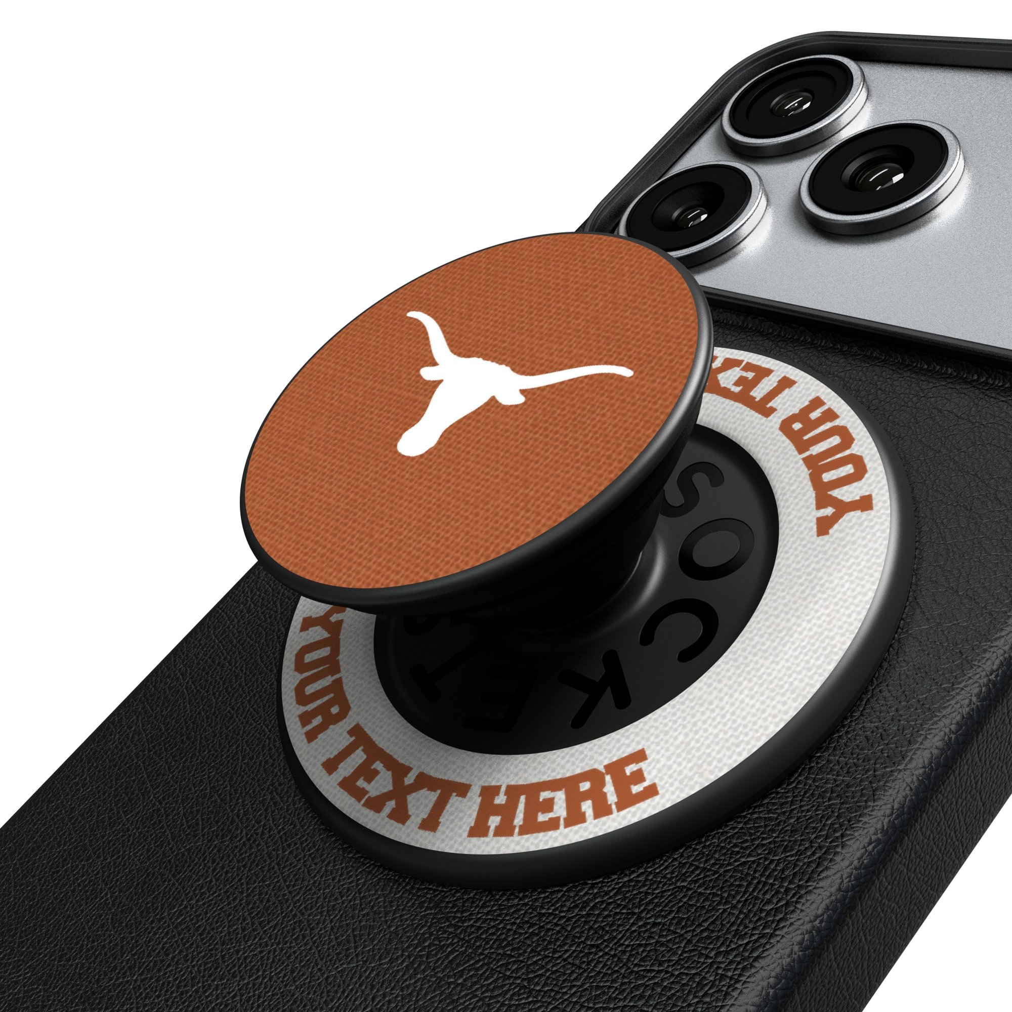Keyscaper Texas Longhorns Personalized PopSockets Magnetic Phone Grip & Stand