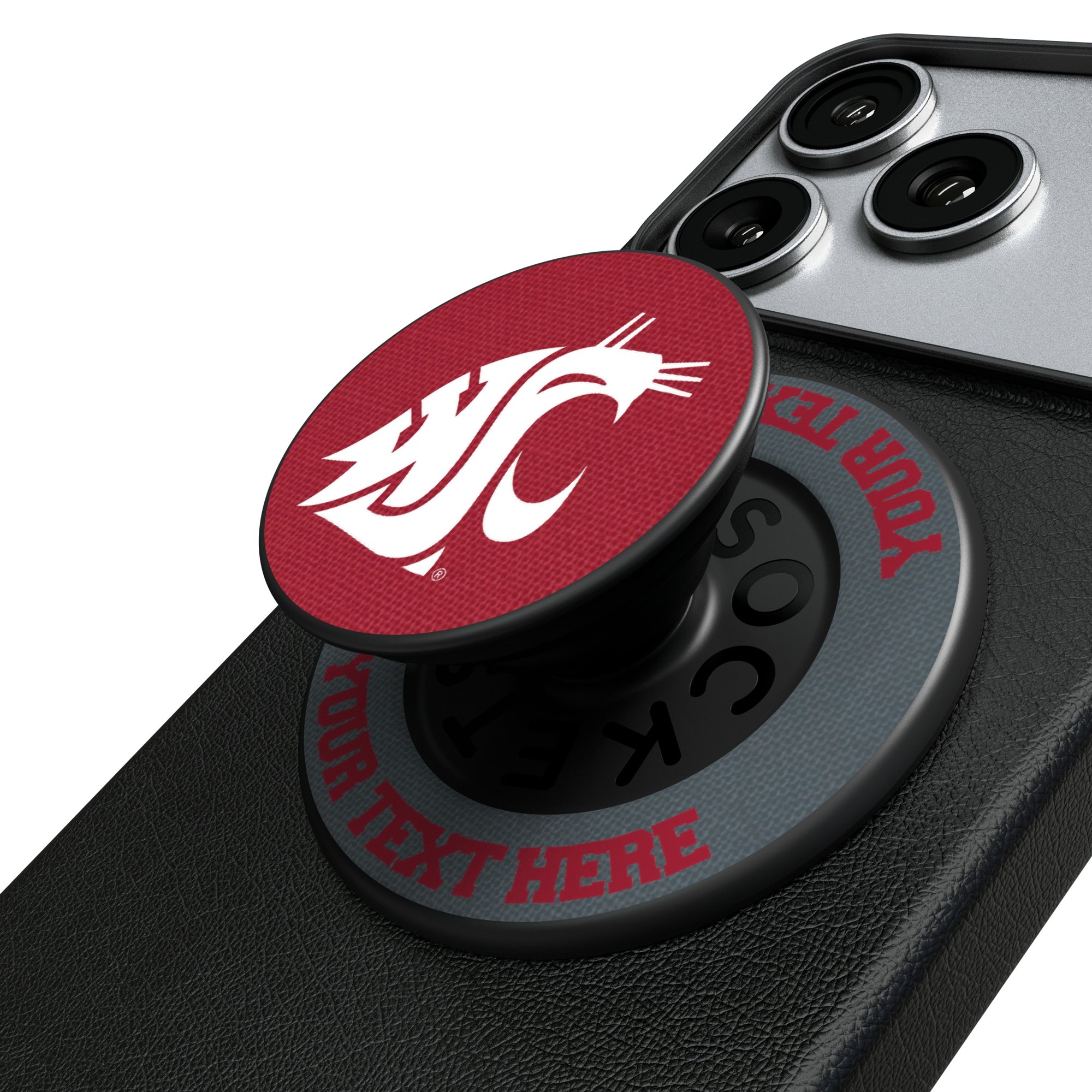 Keyscaper Washington State Cougars Personalized PopSockets Magnetic Phone Grip & Stand