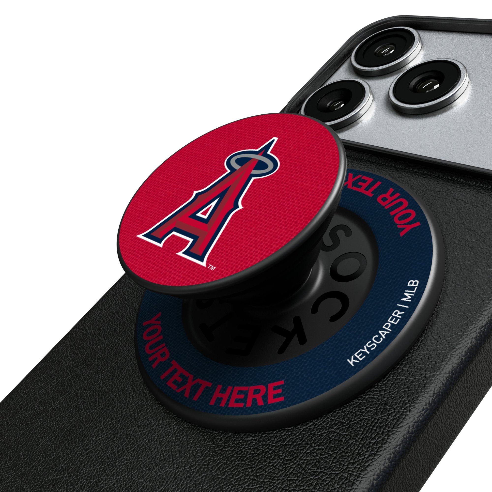 Keyscaper Los Angeles Angels Personalized PopSockets Magnetic Phone Grip & Stand