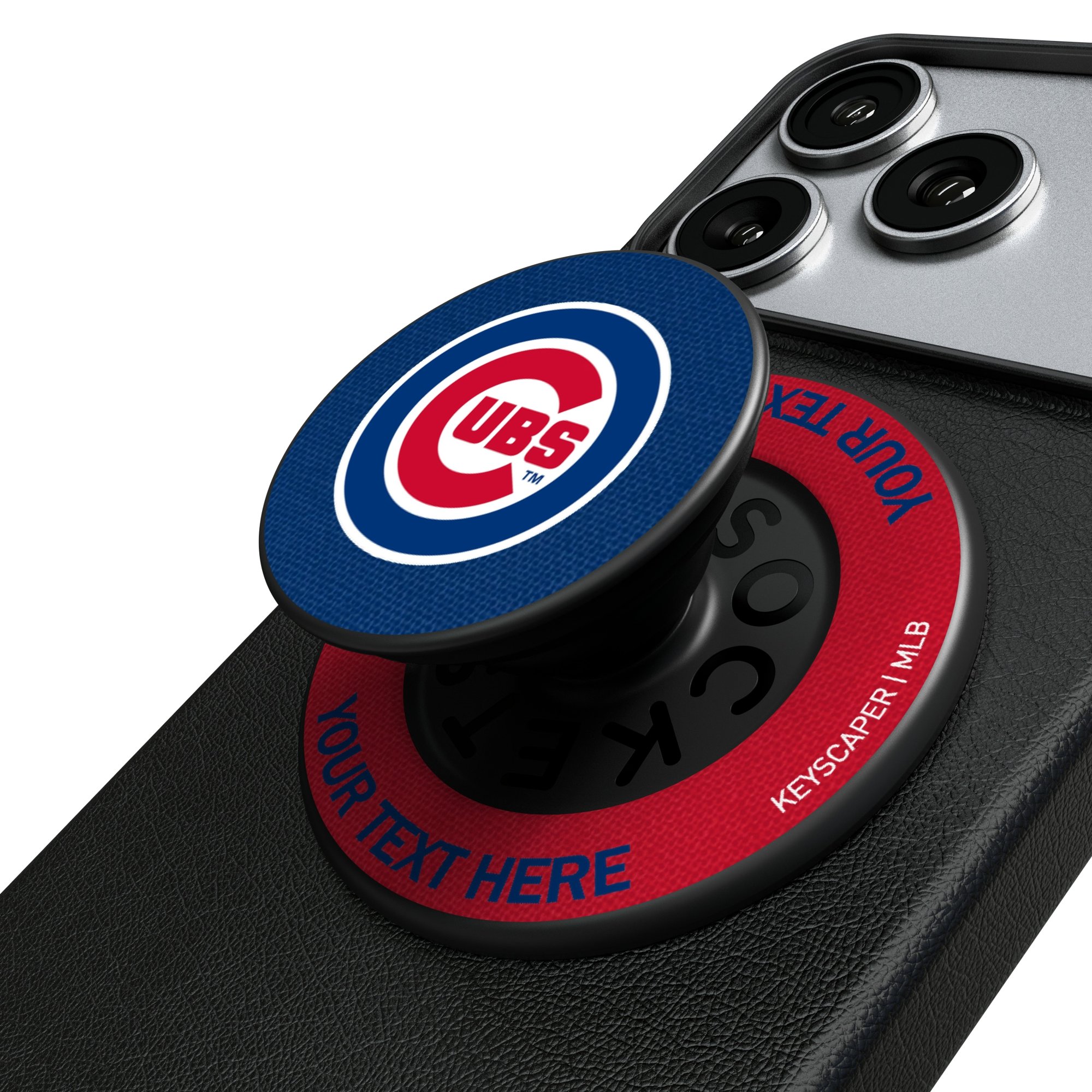 Keyscaper Chicago Cubs Personalized PopSockets Magnetic Phone Grip & Stand