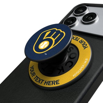 Keyscaper Milwaukee Brewers Personalized PopSockets Magnetic Phone Grip & Stand