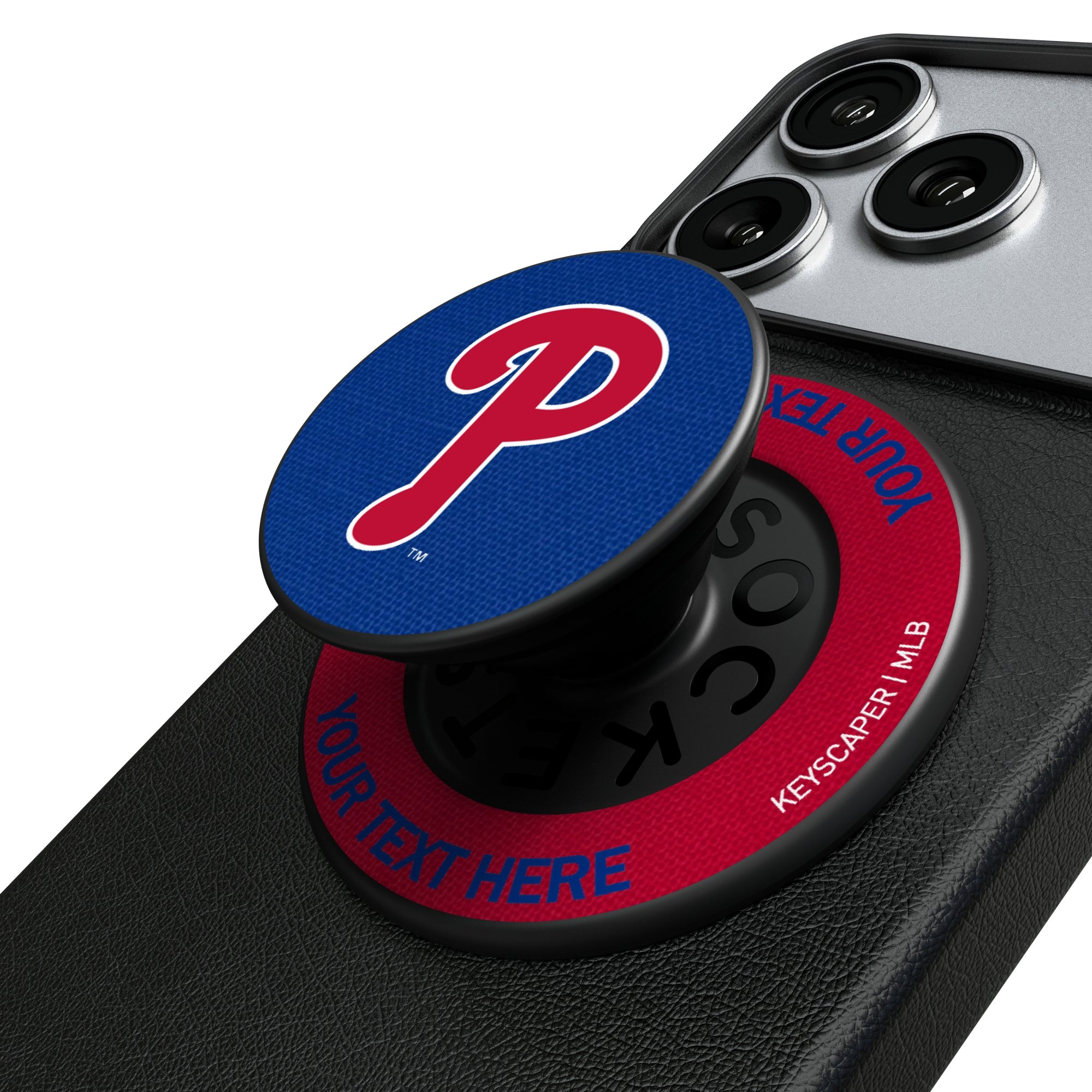 Keyscaper Philadelphia Phillies Personalized PopSockets Magnetic Phone Grip & Stand