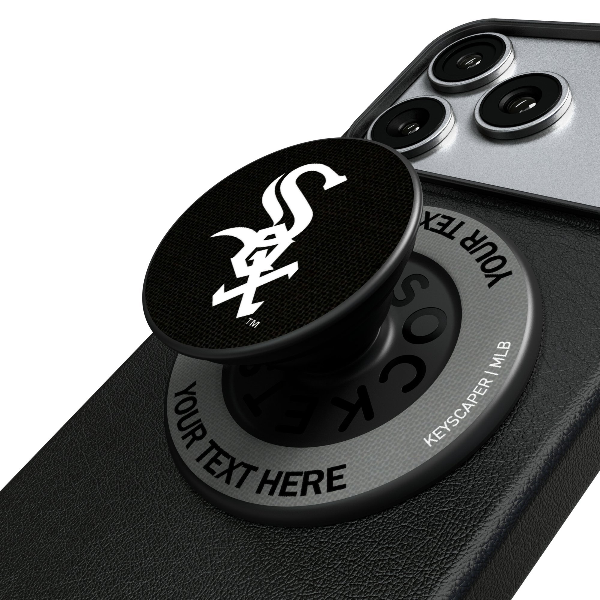 Keyscaper Chicago White Sox Personalized PopSockets Magnetic Phone Grip & Stand