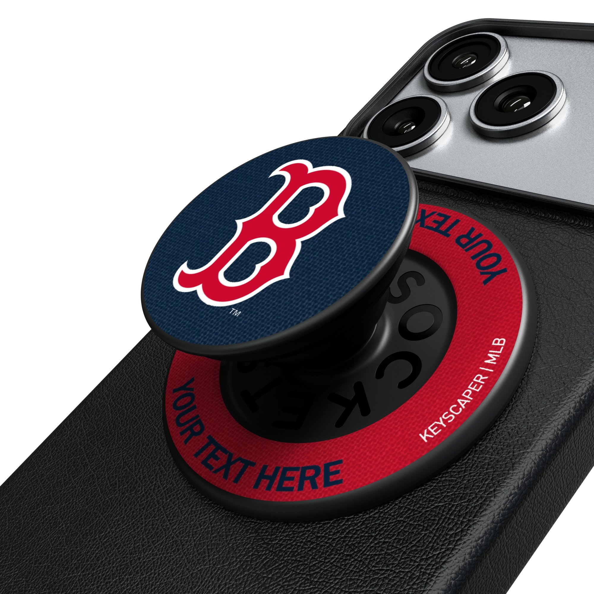 Keyscaper Boston Red Sox Personalized PopSockets Magnetic Phone Grip & Stand