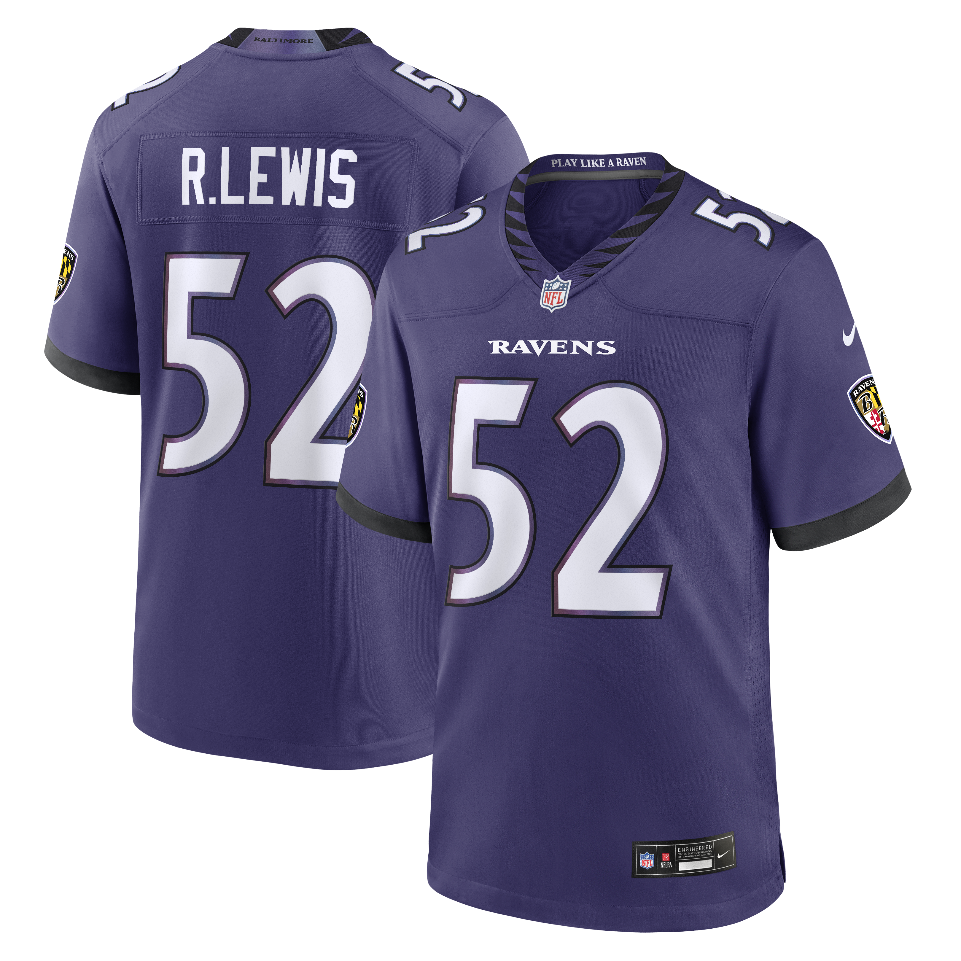 Men's Nike Ray Lewis Purple Baltimore Ravens Retired Player Team Game Jersey