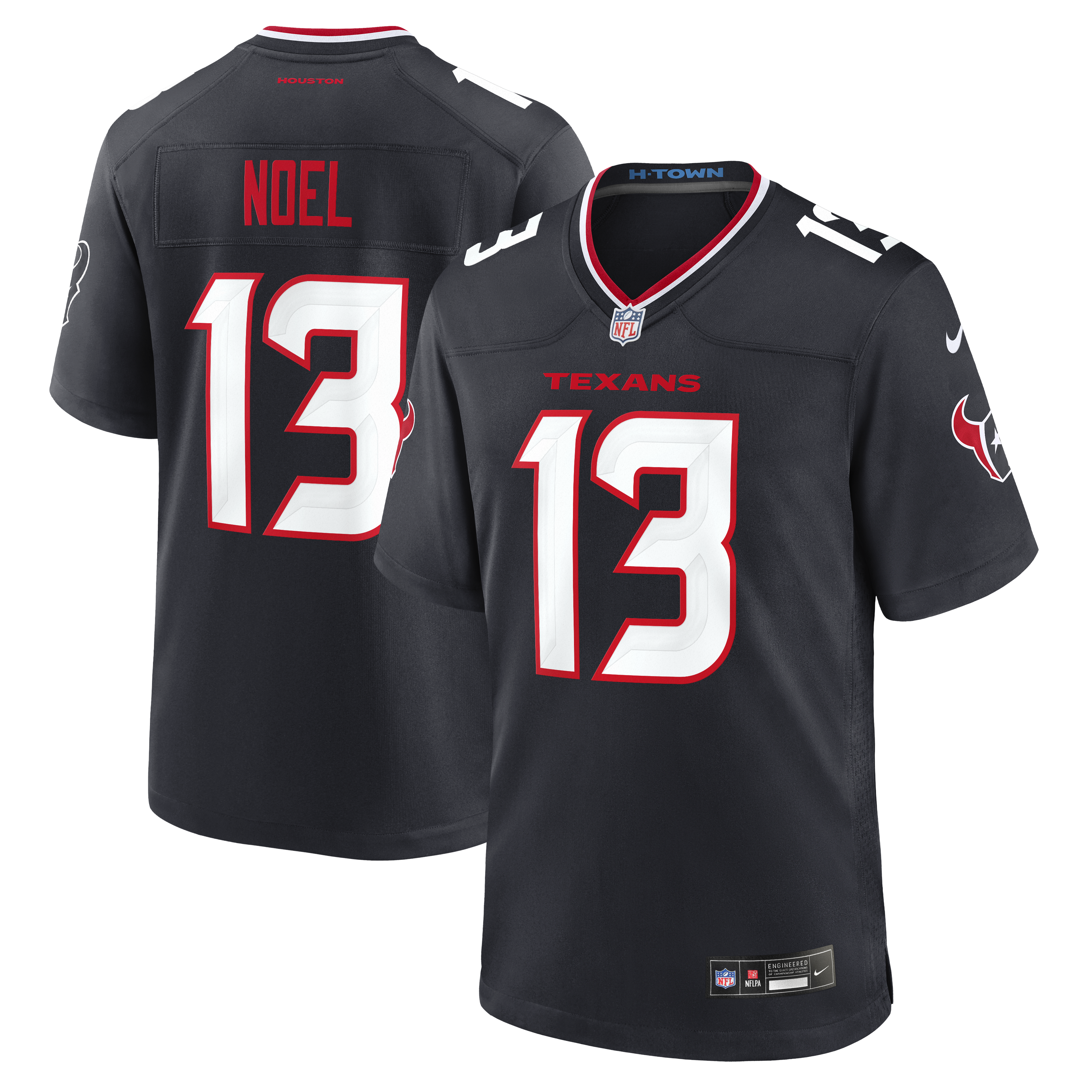 Men's Nike Jaylin Noel Navy Houston Texans Team Game Jersey