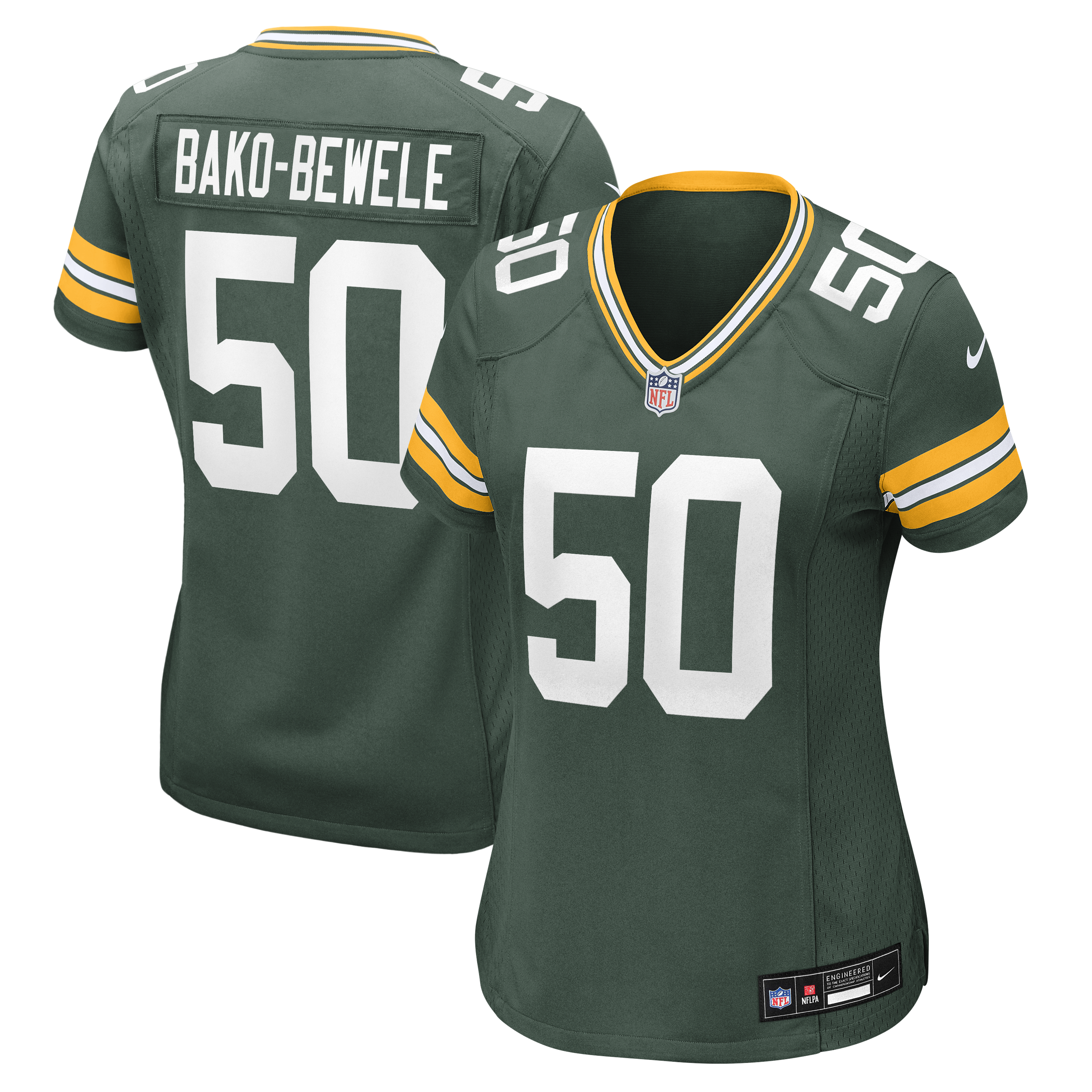 Women's Nike Zach Bako-Bewele Green Green Bay Packers Team Game Jersey