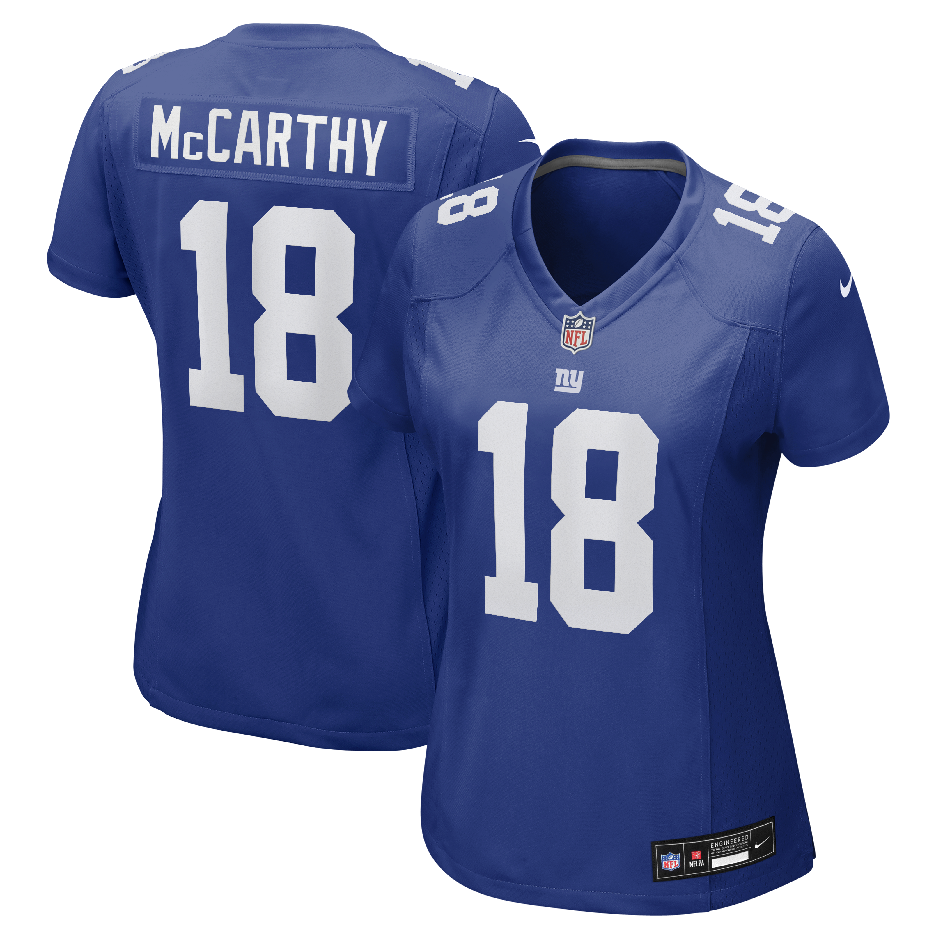 Women's Nike J.J. McCarthy Royal New York Giants Team Game Jersey