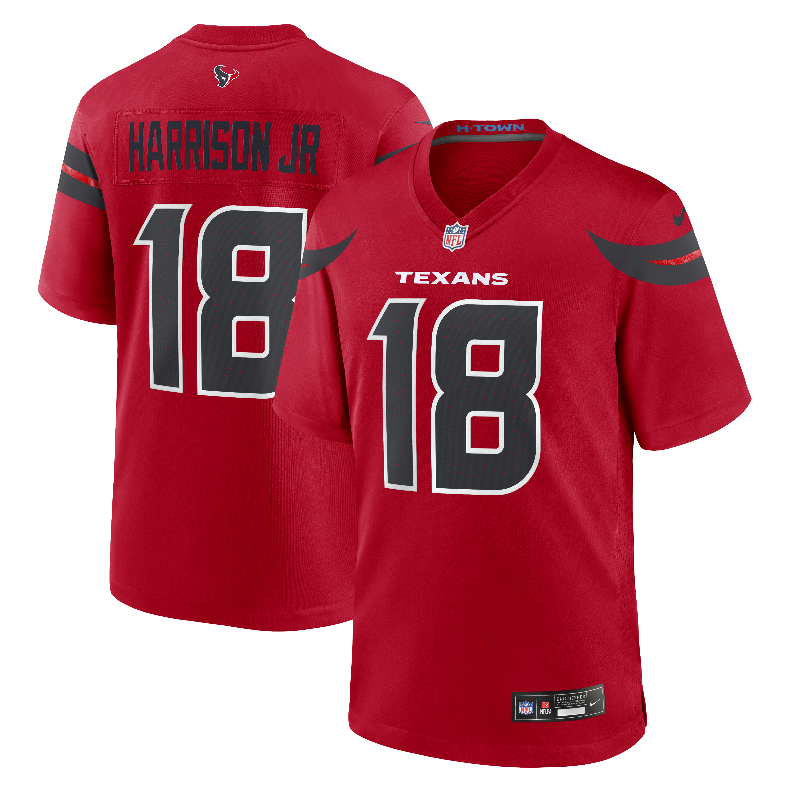 Men's Nike Marvin Harrison Jr. Red Houston Texans Alternate Game Jersey