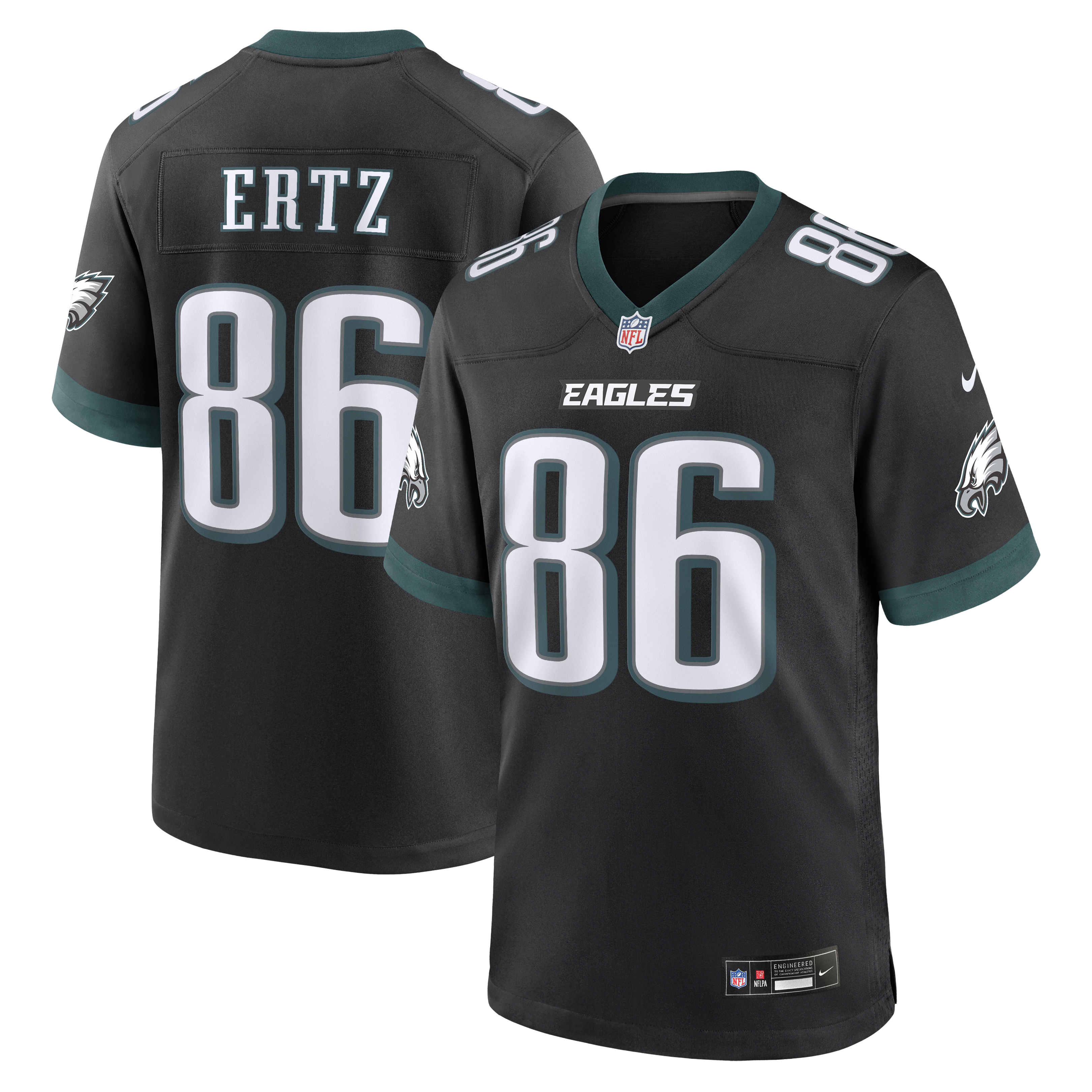 Men's Nike Zach Ertz Black Philadelphia Eagles Alternate Game Jersey