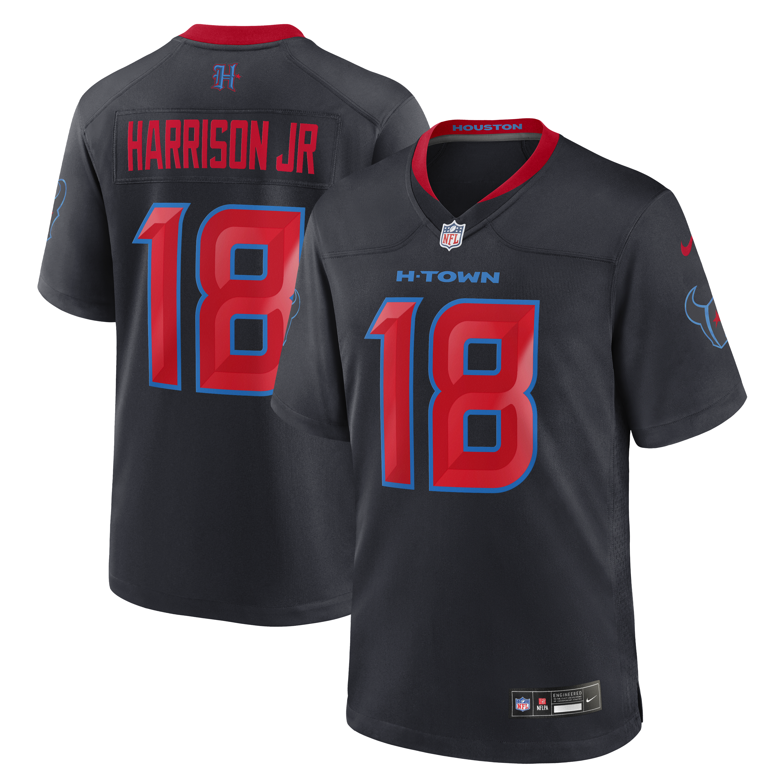 Men's Nike Marvin Harrison Jr. Navy Houston Texans Alternate Game Jersey