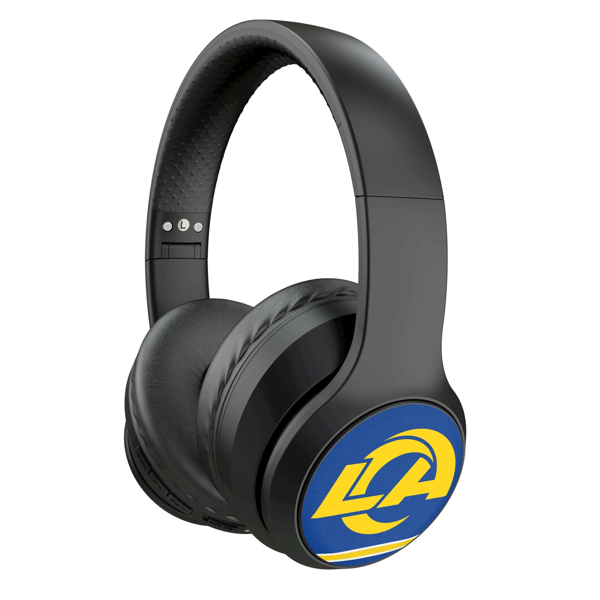 Keyscaper Los Angeles Rams Stripe Wireless Bluetooth Headphones With Case