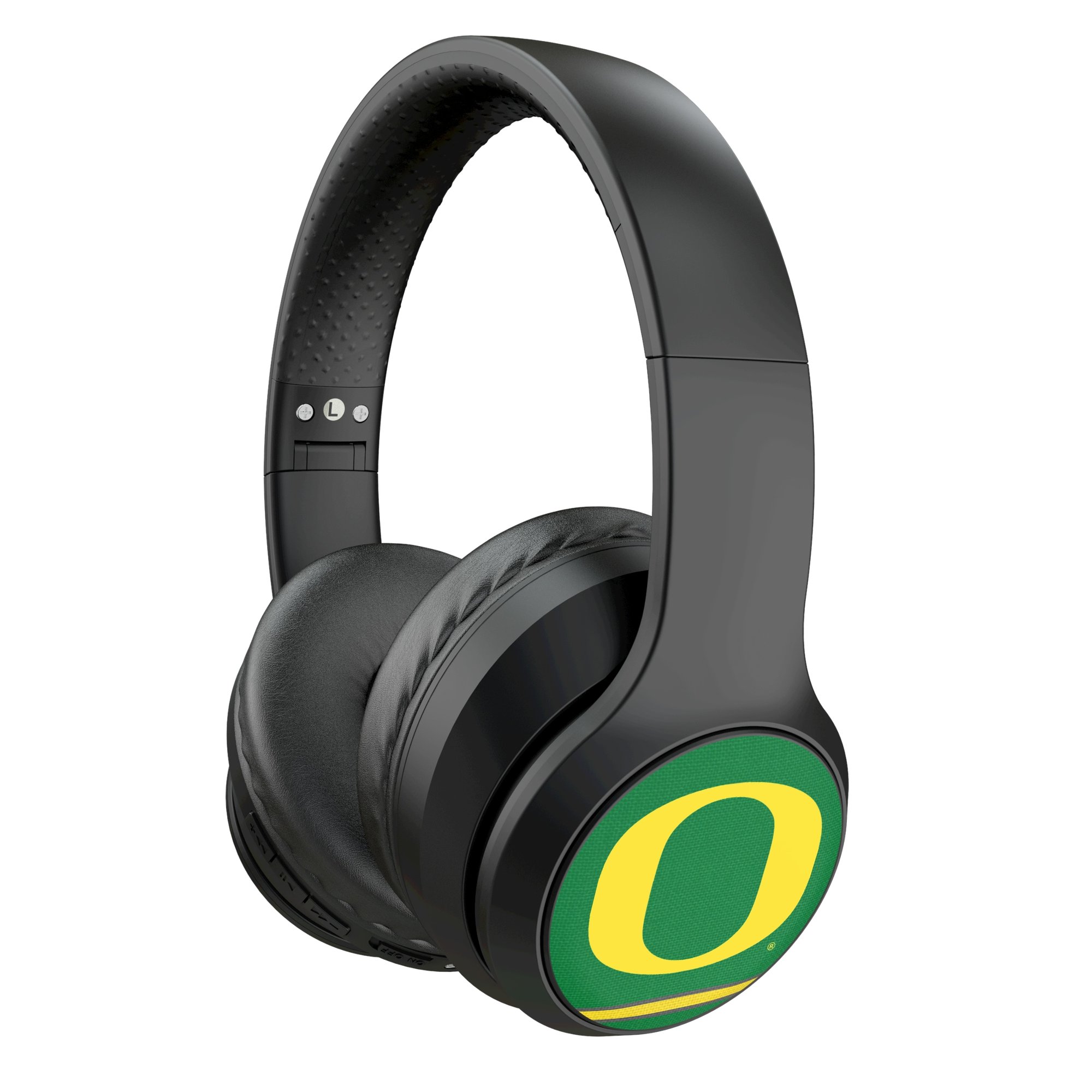 Keyscaper Oregon Ducks Stripe Wireless Bluetooth Headphones With Case