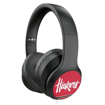 Keyscaper Nebraska Huskers Stripe Wireless Bluetooth Headphones With Case
