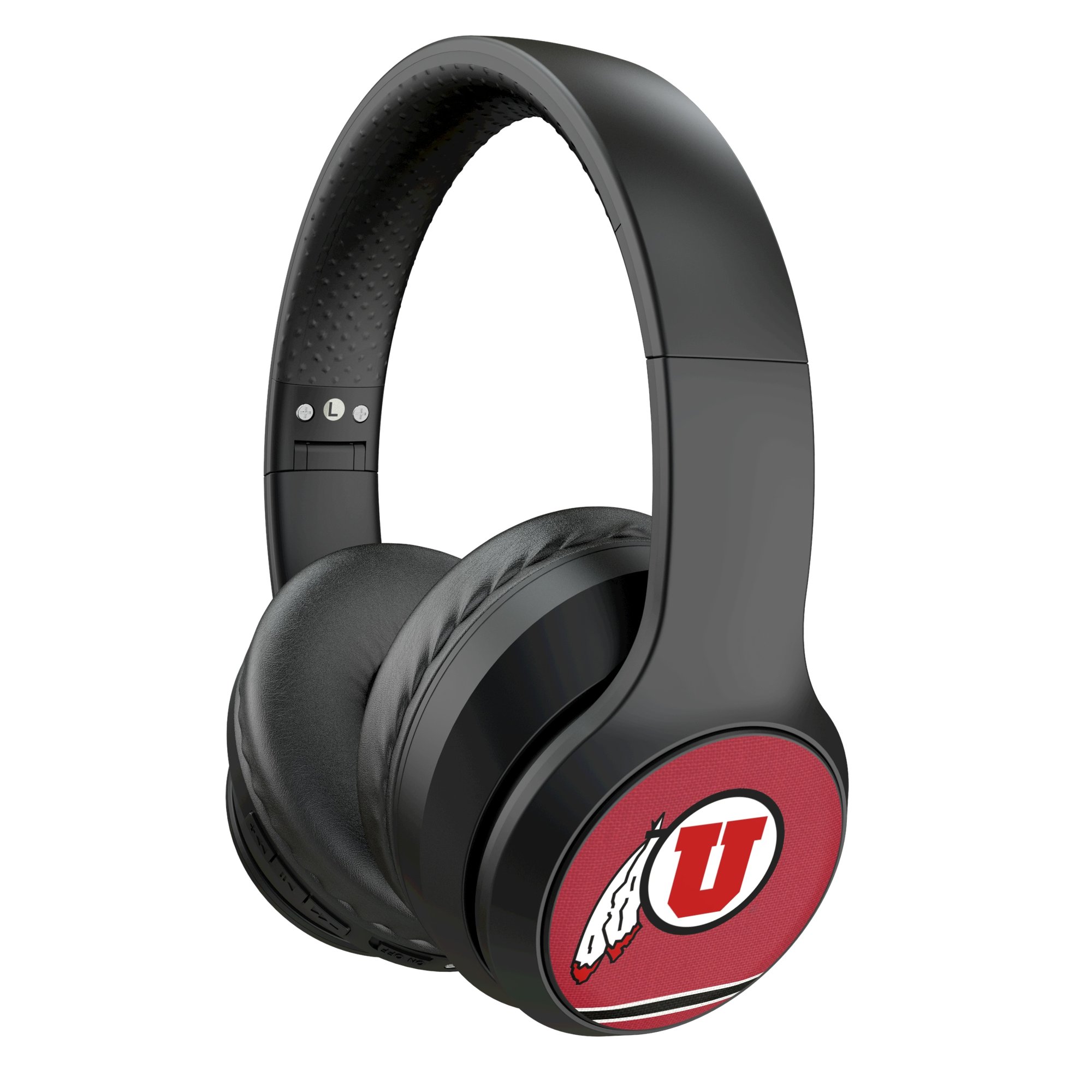 Keyscaper Utah Utes Stripe Wireless Bluetooth Headphones With Case