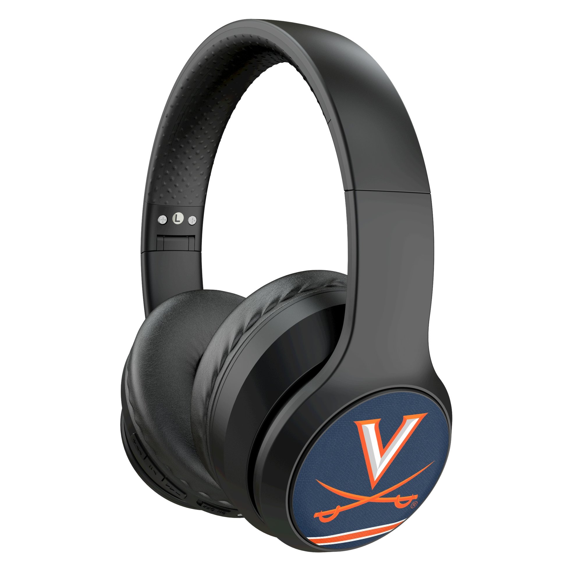 Keyscaper Virginia Cavaliers Stripe Wireless Bluetooth Headphones With Case
