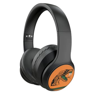 Keyscaper Florida A&M Rattlers Stripe Wireless Bluetooth Headphones With Case