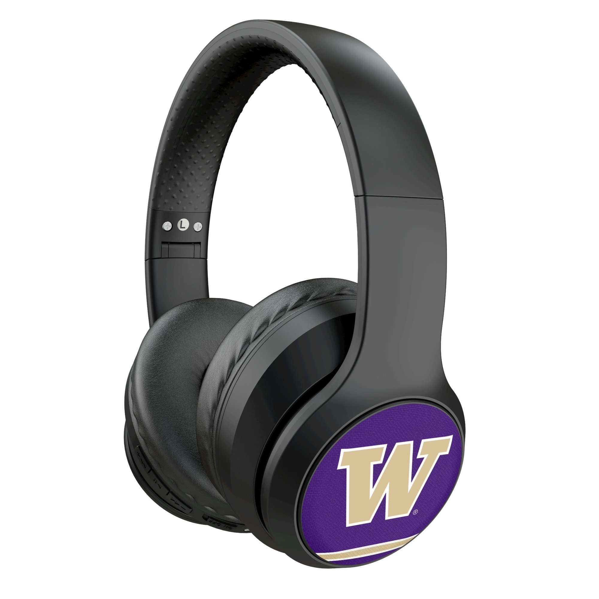 Keyscaper Washington Huskies Stripe Wireless Bluetooth Headphones With Case