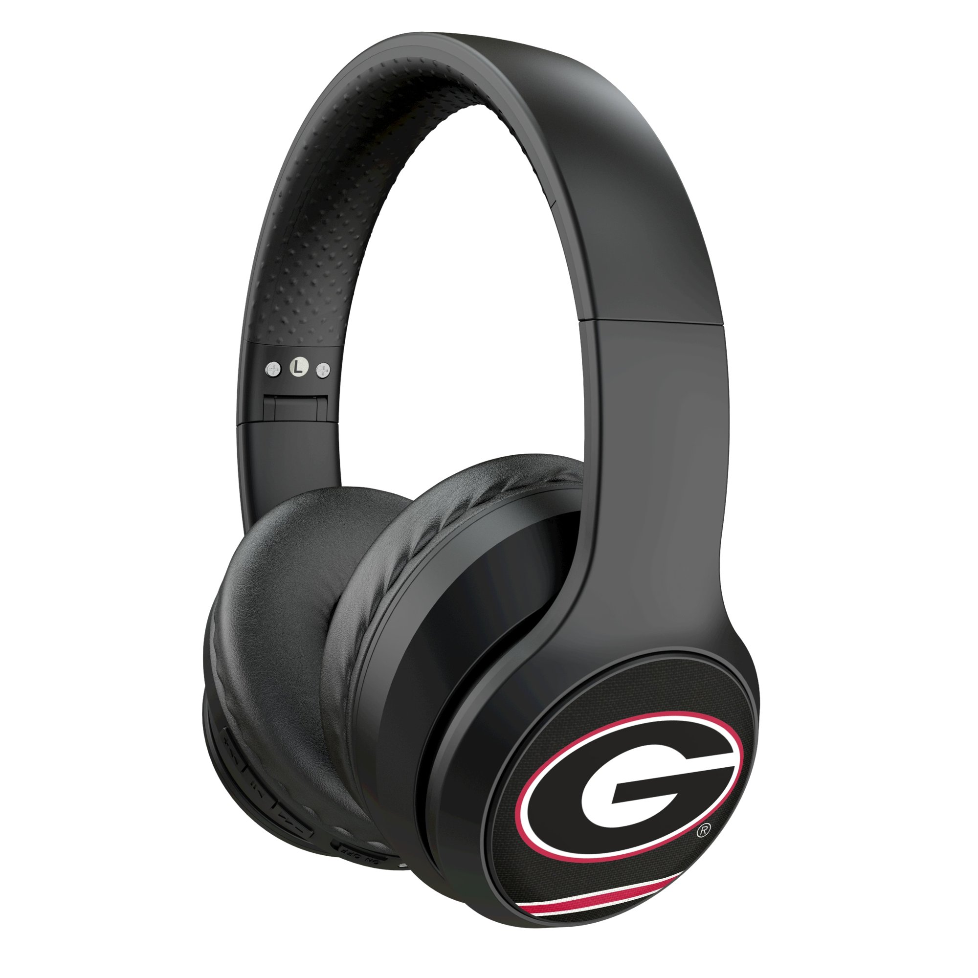 Keyscaper Georgia Bulldogs Stripe Wireless Bluetooth Headphones With Case