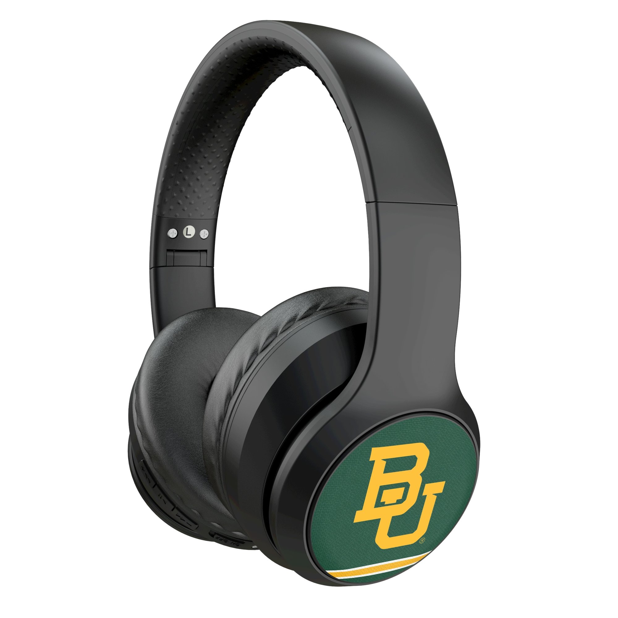 Keyscaper Baylor Bears Stripe Wireless Bluetooth Headphones With Case
