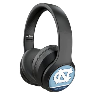 Keyscaper North Carolina Tar Heels Personalized Endzone Solid Wireless Bluetooth Headphones With Case
