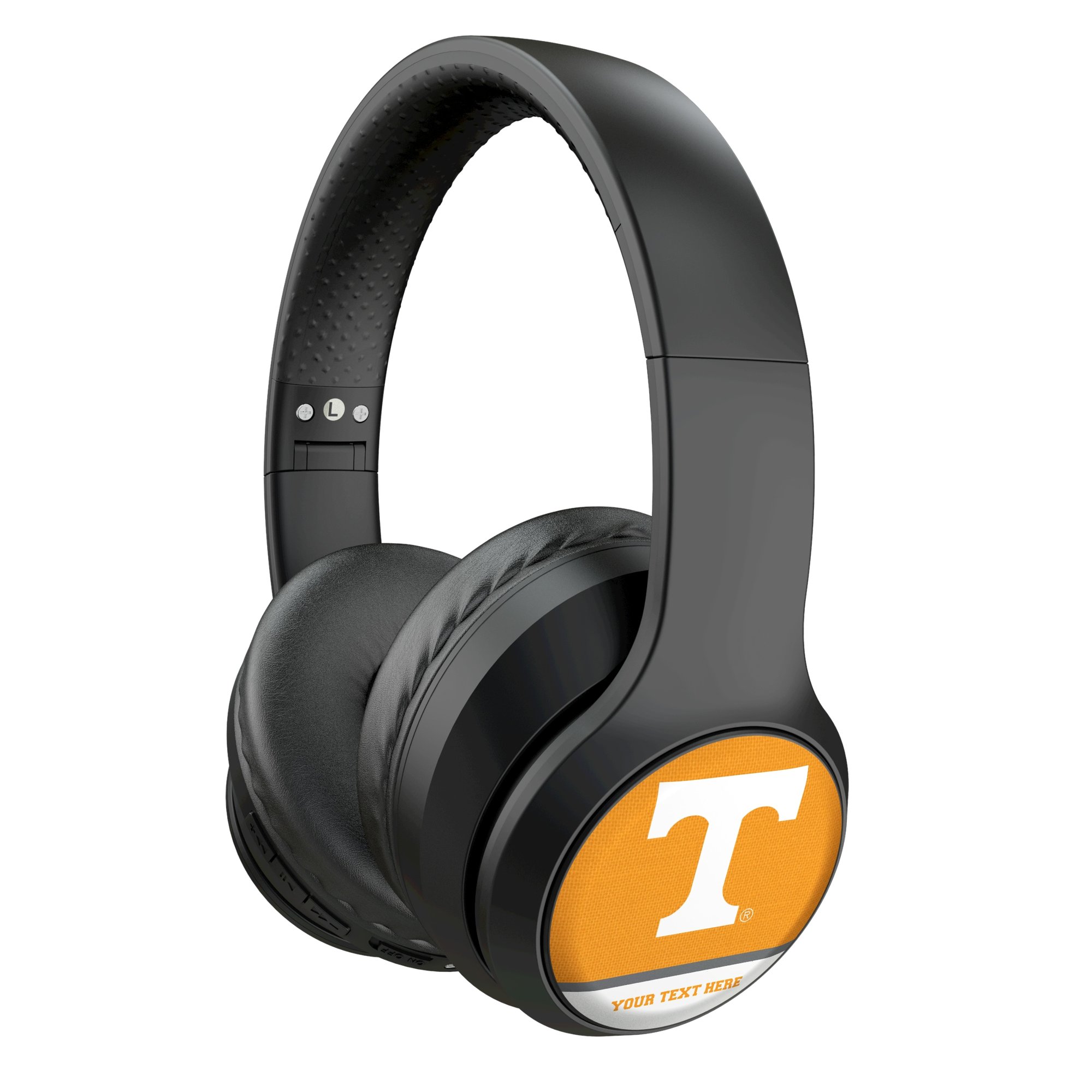 Keyscaper Tennessee Volunteers Personalized Endzone Solid Wireless Bluetooth Headphones With Case