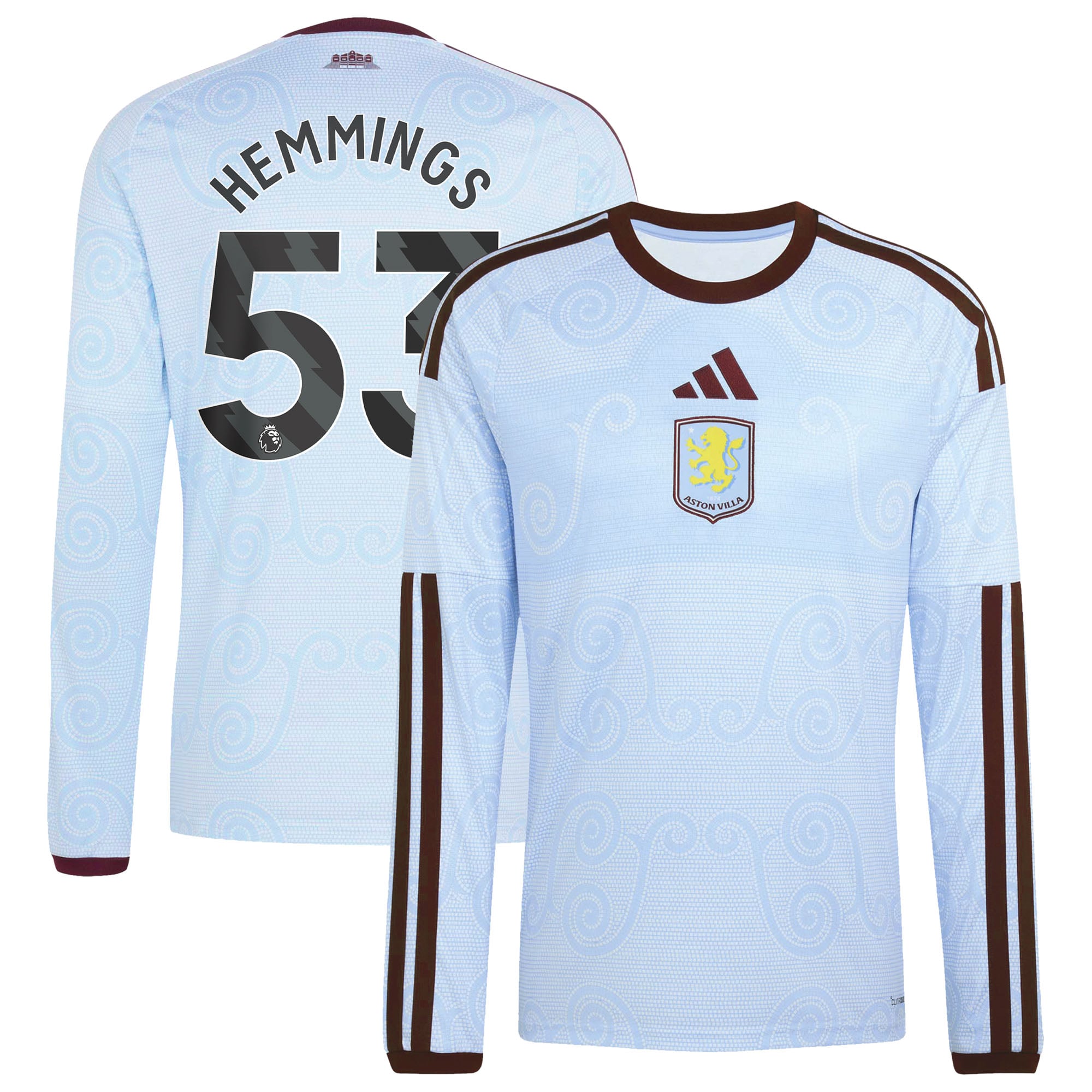 Camiseta de tercera equipación adidas del Aston Villa 2026-27 - Manga larga con dorsal Hemmings 53