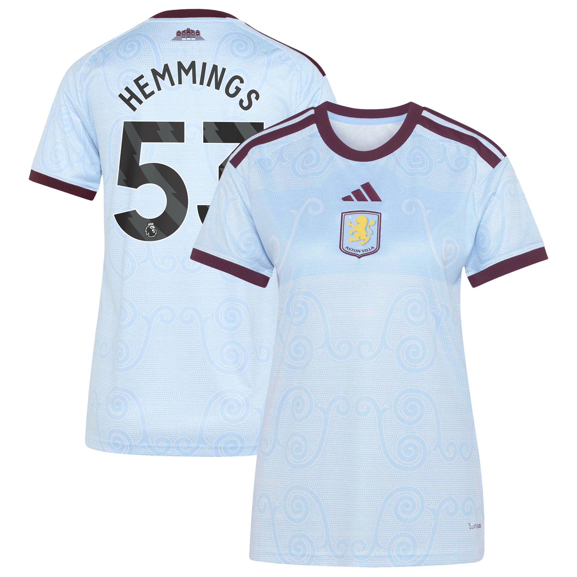 Camiseta adidas de la tercera equipación del Aston Villa 2026-27 - Mujer con dorsal Hemmings 53