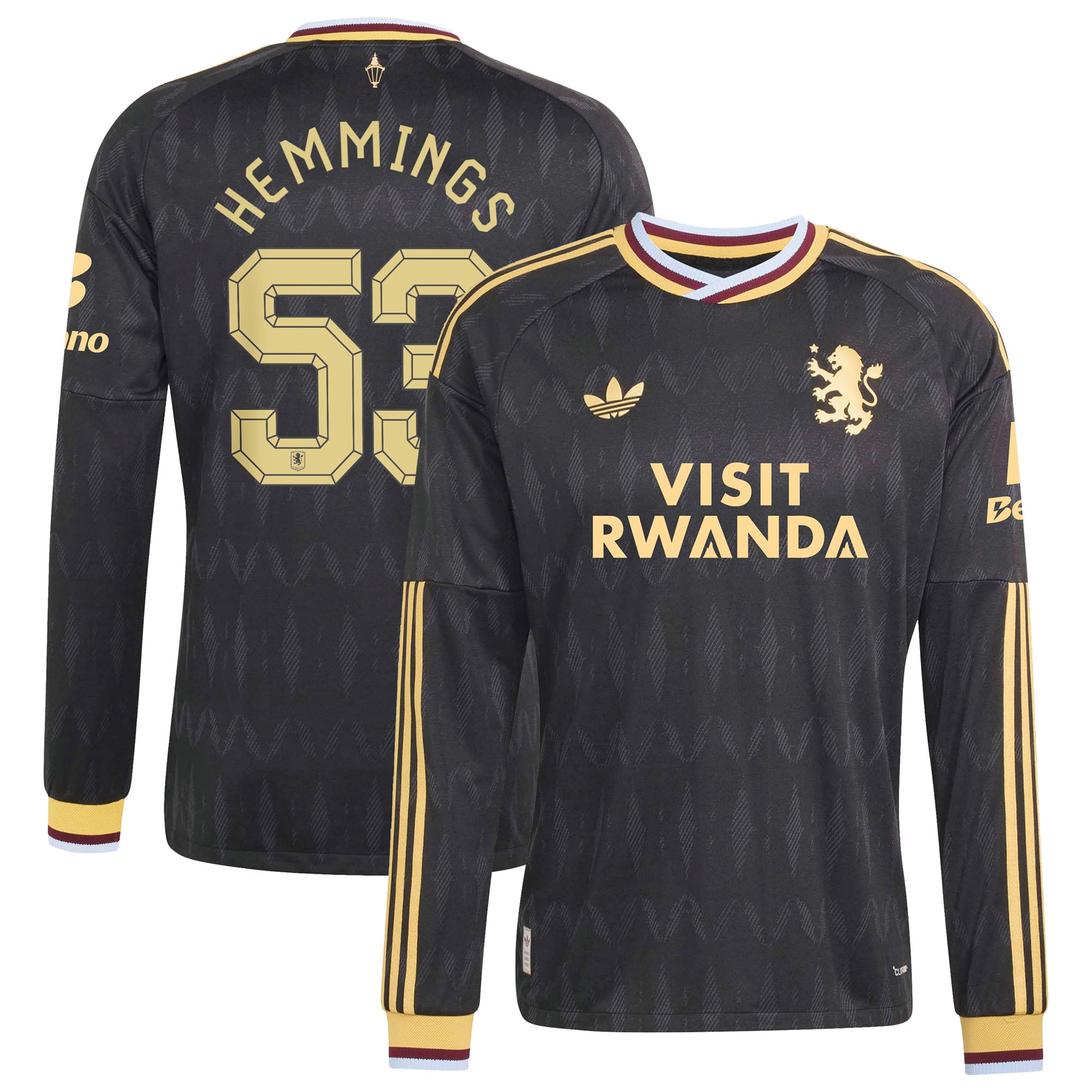 Maillot extérieur authentique Aston Villa adidas 2026-27 - Manches longues avec flocage Hemmings 53
