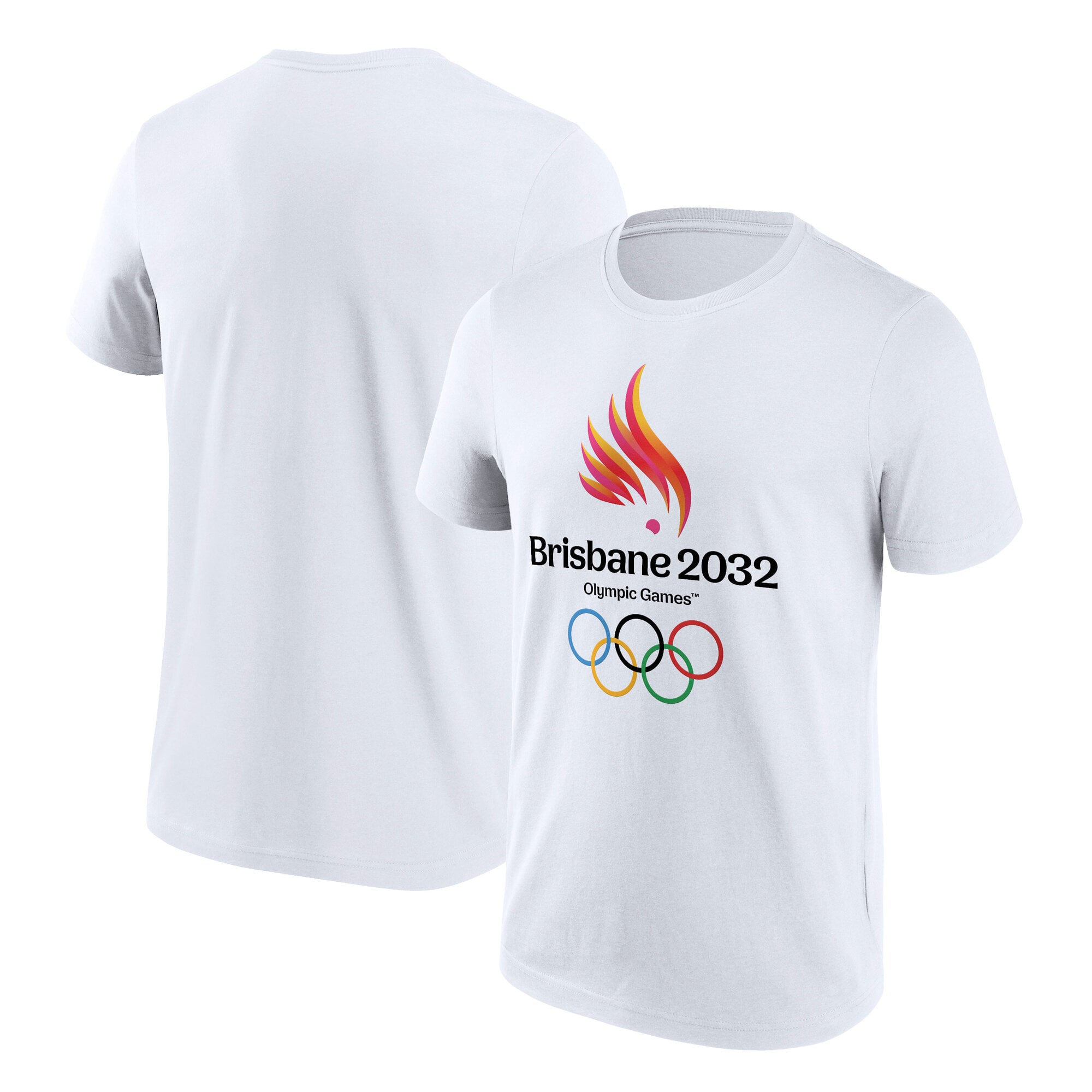 T-Shirt Brisbane 2032 Logo Principal - Blanc