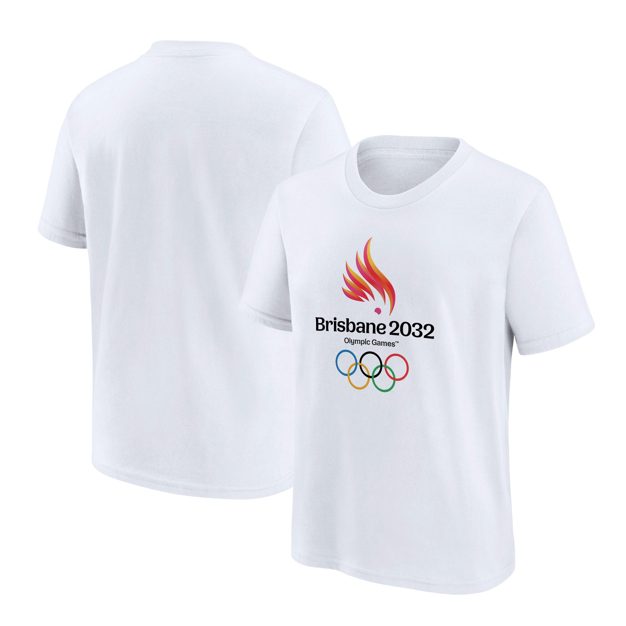 T-Shirt Brisbane 2032 Logo Principal - Blanc - Enfant
